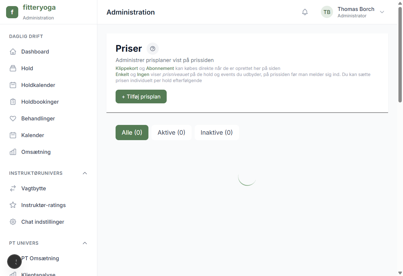 Klippekort administration - Holdstyring